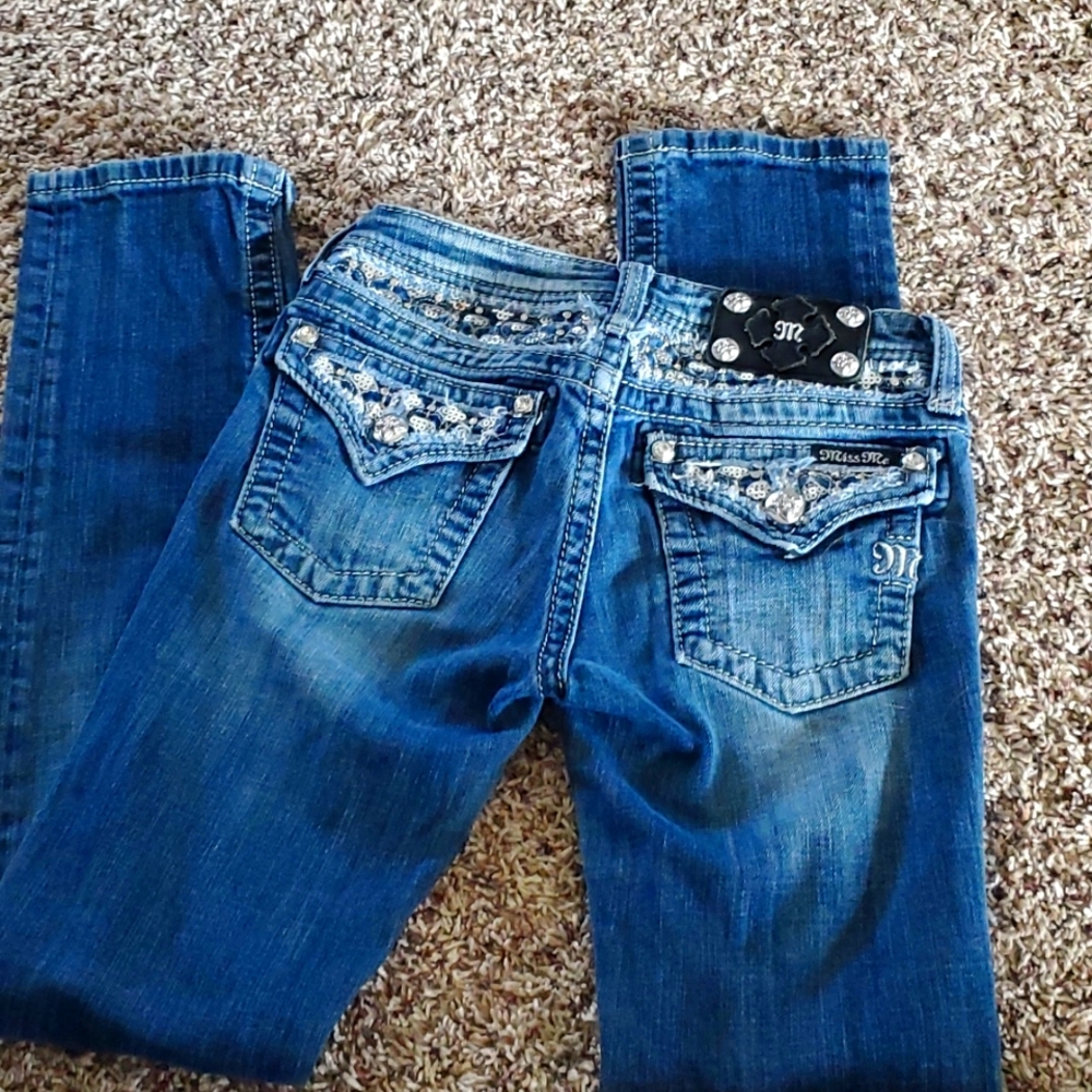 Girls size 12 skinny jeans Miss Me